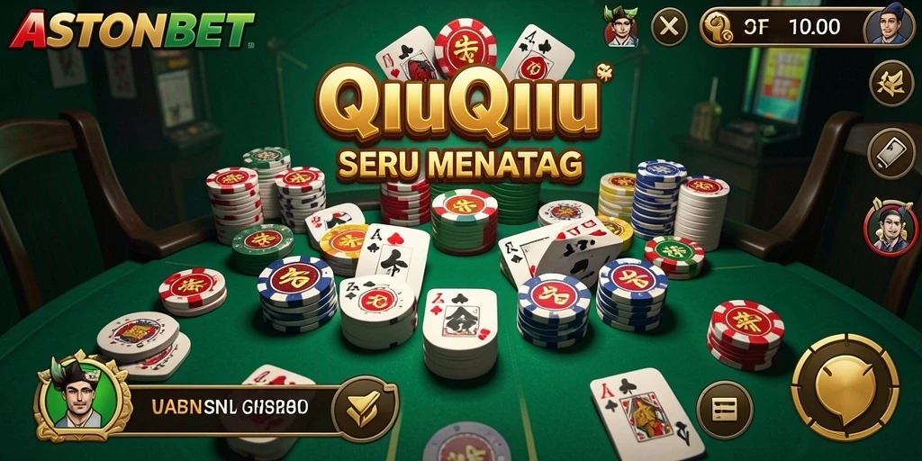 Tampilan gameplay seru dalam aplikasi ASTONBET QiuQiu.