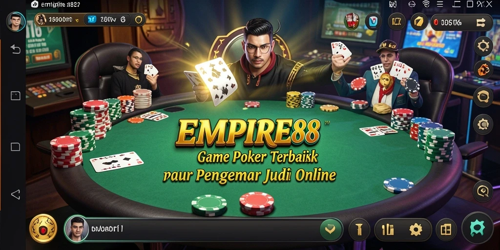 Screenshot gameplay EMPIRE88 menampilkan suasana permainan Poker yang seru dan intens.
