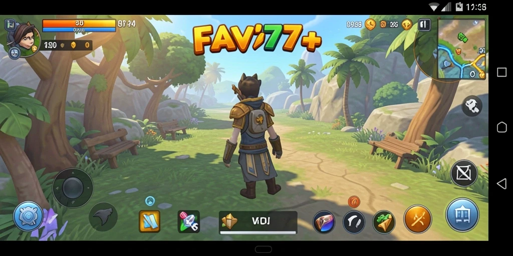 Screenshot FAV77 menampilkan gameplay yang seru dan penuh warna.