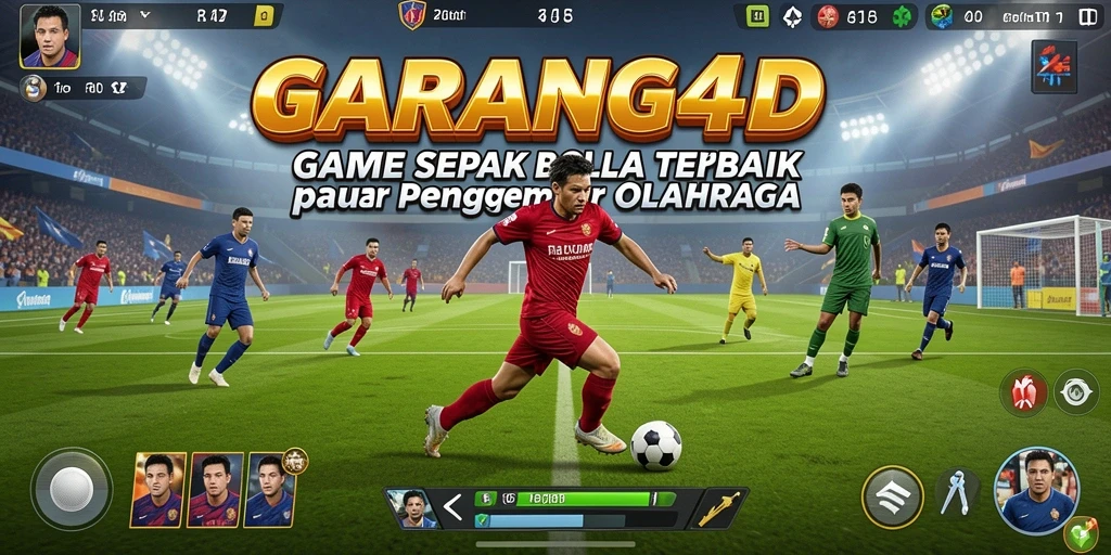 Tampilan gameplay GARANG4D saat pertandingan sepak bola yang seru.