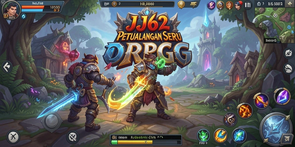 Tampilan gameplay seru di JJ62 dengan aksi ARPG yang mendebarkan.