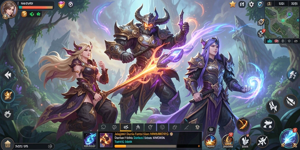 Tampilan gameplay menarik dari SVIP5 dengan pertempuran seru MMORPG.