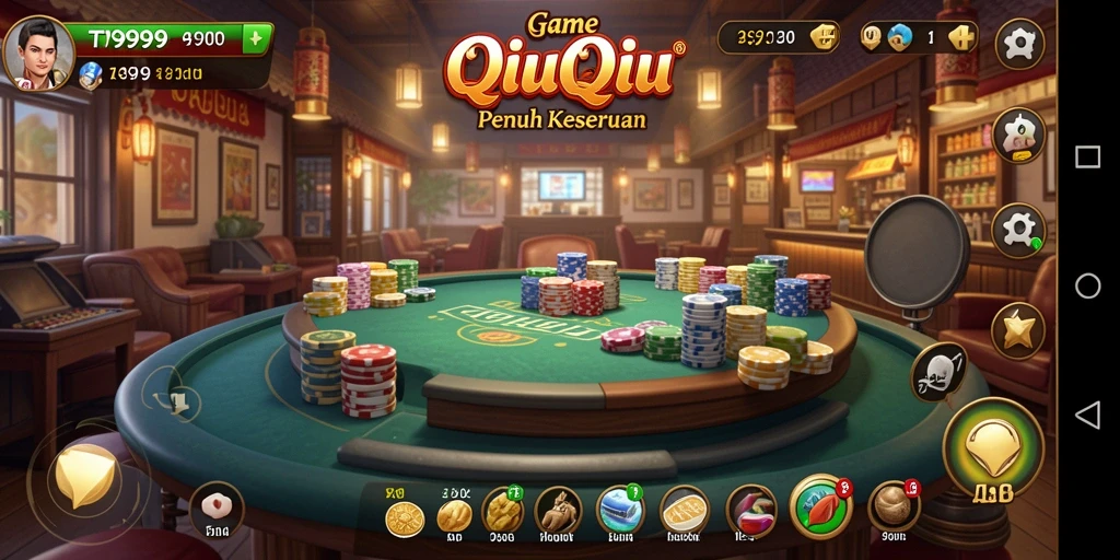 T9999 menampilkan aksi seru permainan QiuQiu penuh strategi.